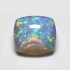 Created Opal 1PC Large 10x10 MM Cushion Cabochon White Shine semi Precious Loose Gemstones