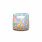 Created Opal 1PC Large 10x10 MM Cushion Cabochon White Shine semi Precious Loose Gemstones
