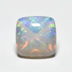 Created Opal 1PC Small 7x7 MM Cushion Cabochon White Splendid semi Precious Gems