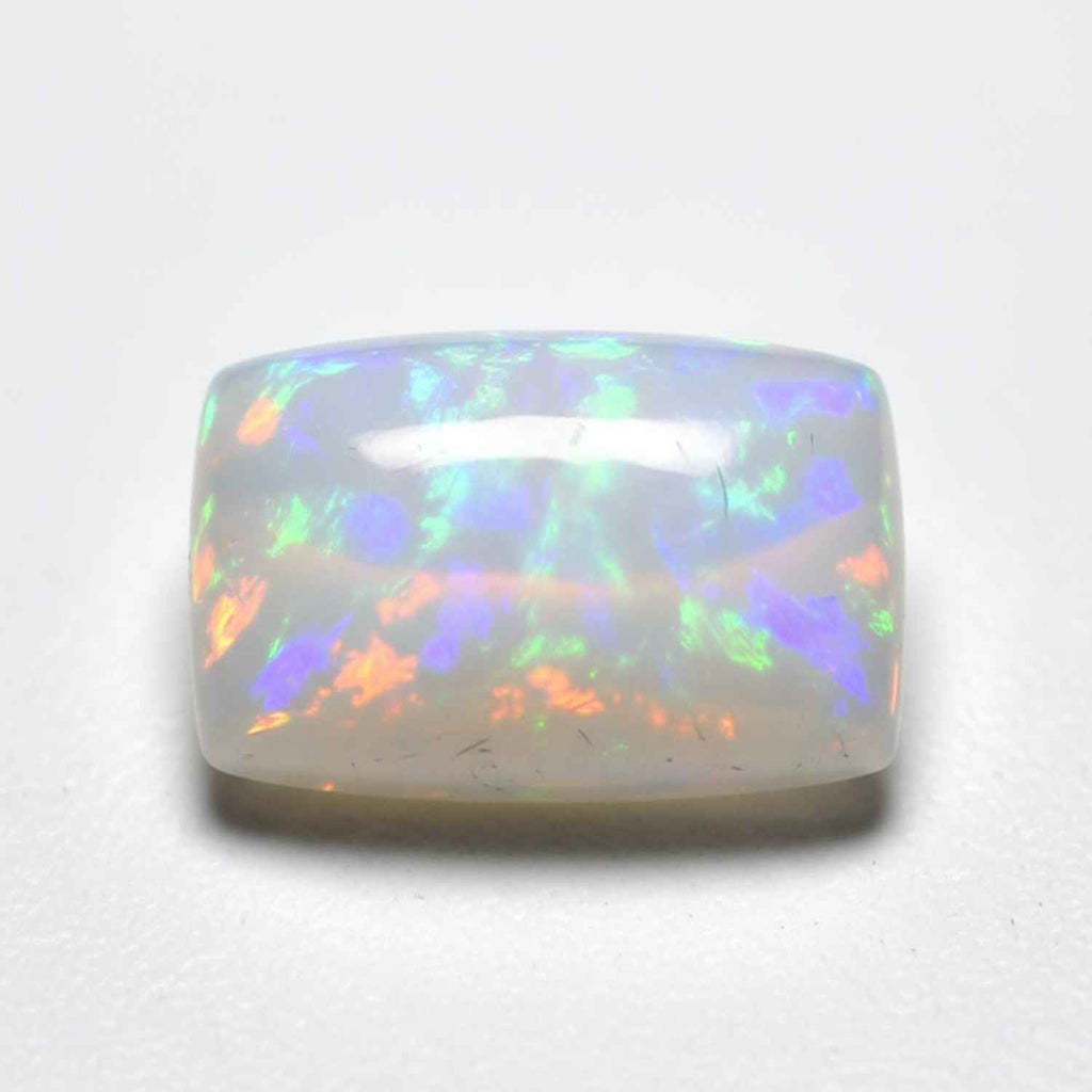 Created Opal 10PC Tiny 4x6 MM Emerald Cabochon White Splendid semi Precious Gems