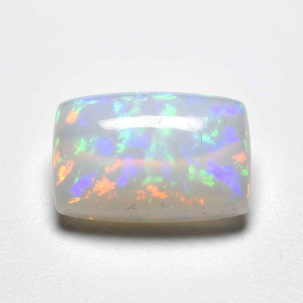 Created Opal 10PC Tiny 4x6 MM Emerald Cabochon White Splendid semi Precious Gems