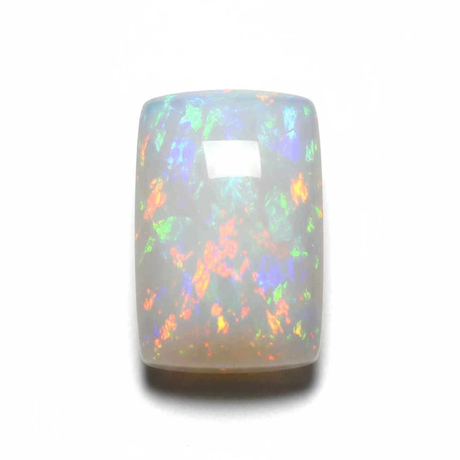 1 Stück Opal, winziger 5x7 MM Smaragd-Cabochon, weißer Glanz, Halbedelsteine, lose Edelsteine Hauptbild