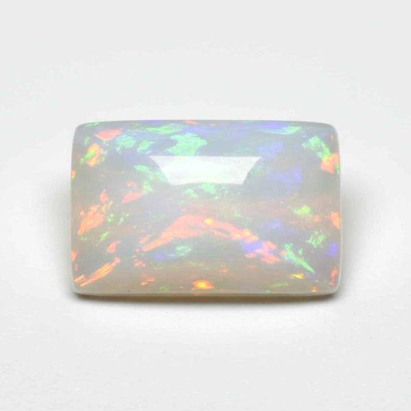 Created Opal 1PC Tiny 5x7 MM Emerald Cabochon White Luster semi Precious Loose Gems