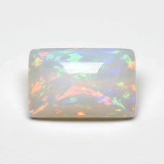 Created Opal 1PC Tiny 5x7 MM Emerald Cabochon White Luster semi Precious Loose Gems