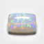 Created Opal 1PC Small 6x8 MM Emerald Cabochon White Lustrous semi Precious Loose Gemstone