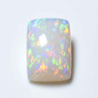 Created Opal 1PC Medium 7x10 MM Emerald Cabochon White High-Quality semi Precious Precious Gemstone