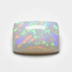 Created Opal 1PC Medium 7x10 MM Emerald Cabochon White High-Quality semi Precious Precious Gemstone