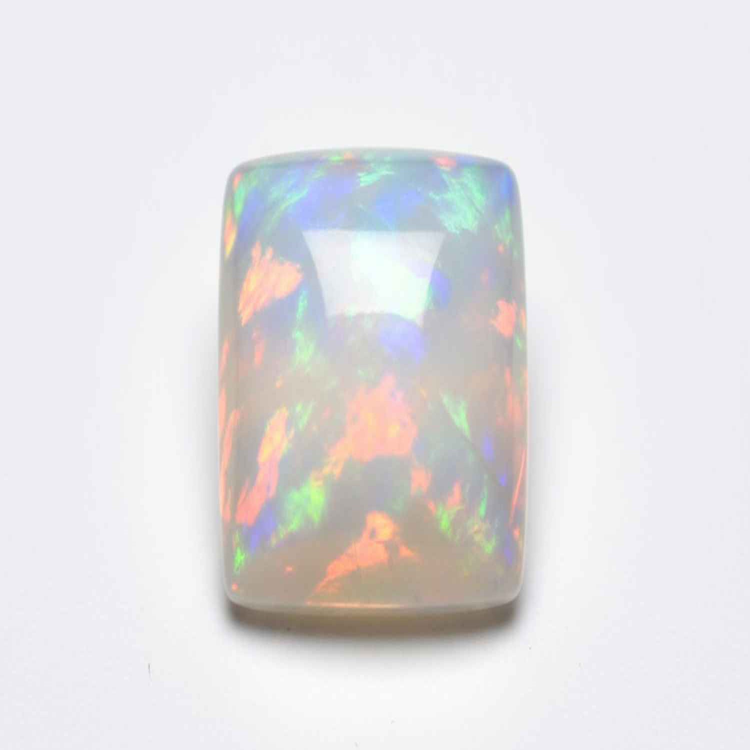 Created Opal 1PC Large 9x11 MM Emerald Cabochon White Genuine semi Precious Loose Gems