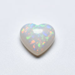 Created Opal 10PC Tiny 3x3 MM Heart Cabochon White High-Quality semi Precious Loose Gemstones