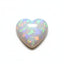 Created Opal 10PC Tiny 5x5 MM Heart Cabochon White Genuine semi Precious Precious Gemstone