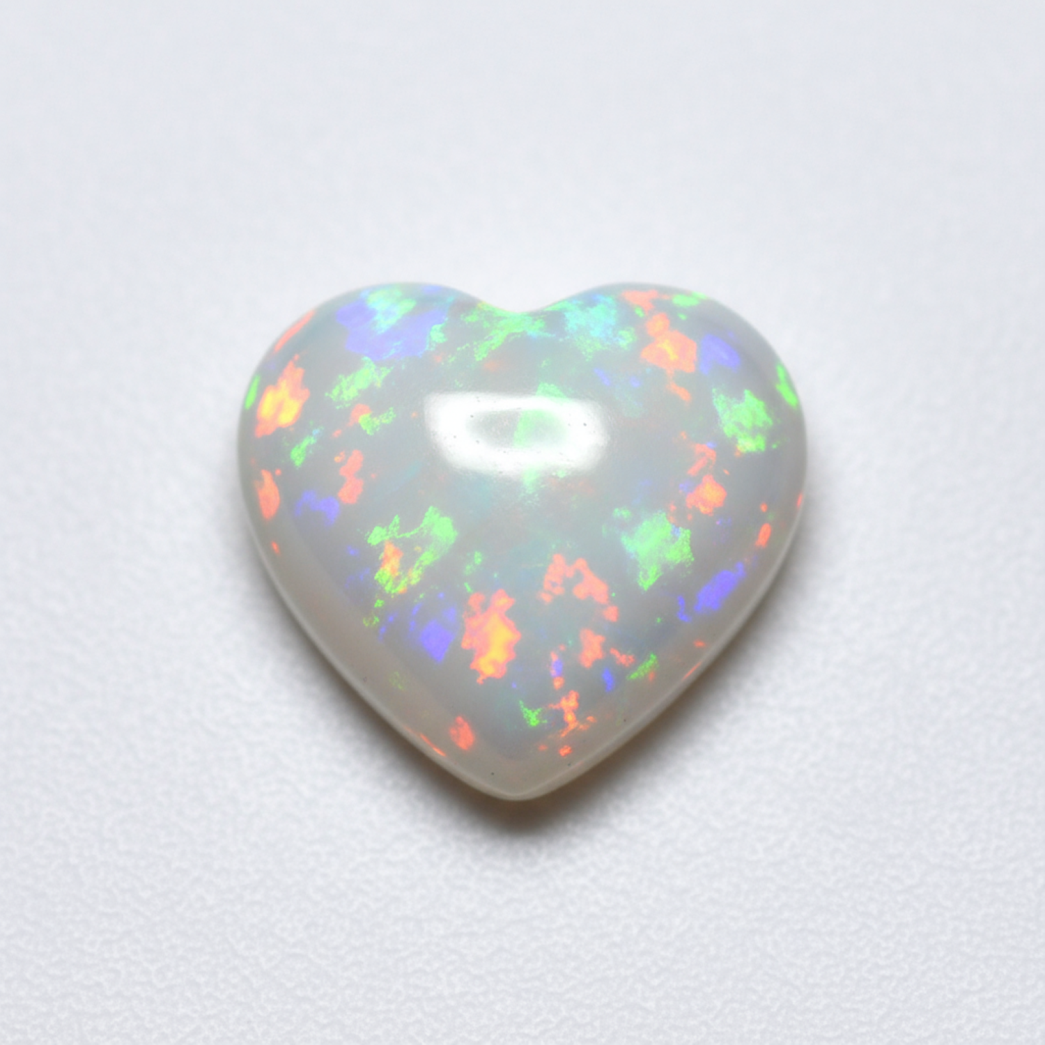 Created Opal 10PC Tiny 5x5 MM Heart Cabochon White Genuine semi Precious Precious Gemstone Второстепенное изображение товара