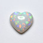 Created Opal 10PC Tiny 5x5 MM Heart Cabochon White Genuine semi Precious Precious Gemstone