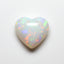 Created Opal 1PC Tiny 6x6 MM Heart Cabochon White Superior semi Precious Gems