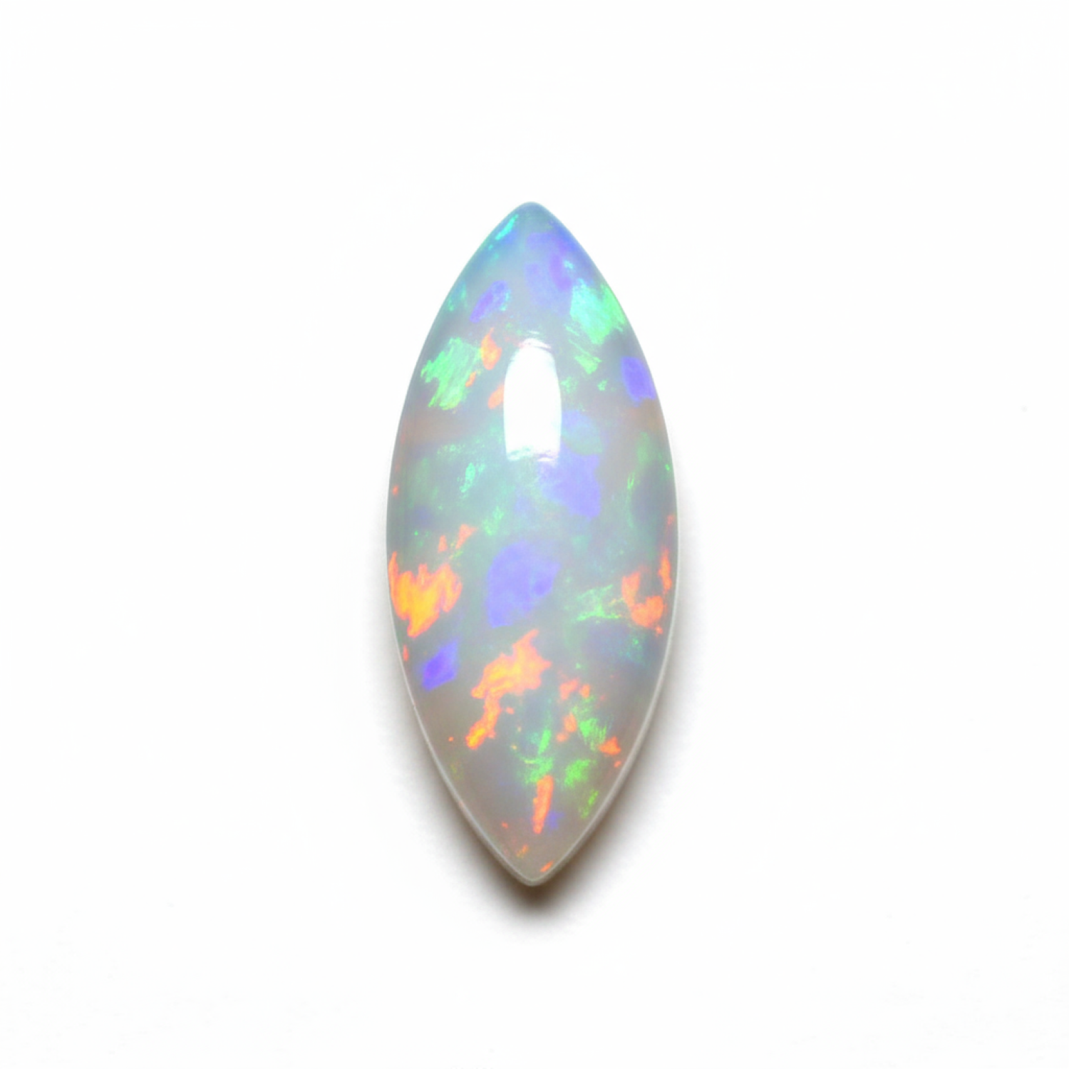 Created Opal 10PC Tiny 4x8 MM Marquise  Cabochon White Sparkling semi Precious Loose Gemstone Главное изображение товара