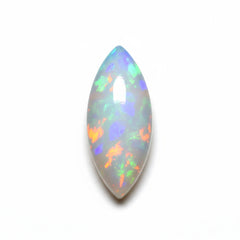 Created Opal 10PC Tiny 4x8 MM Marquise  Cabochon White Sparkling semi Precious Loose Gemstone