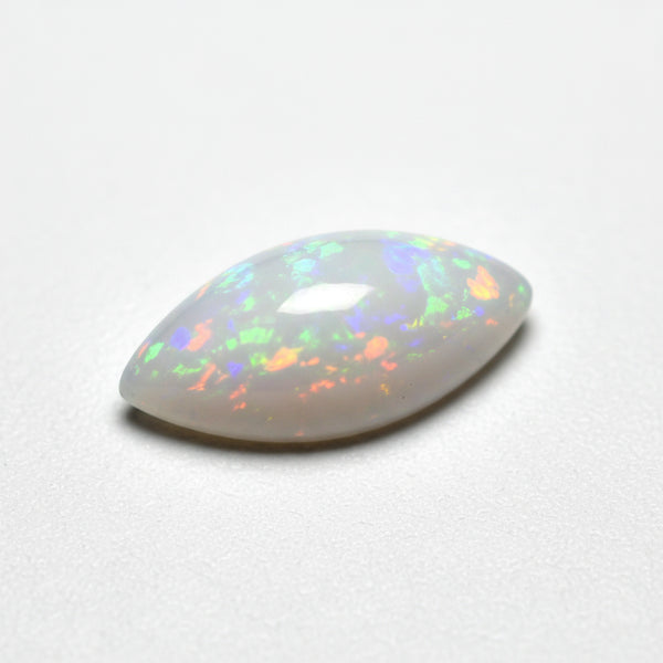 Created Opal 10PC Tiny 4x8 MM Marquise  Cabochon White Sparkling semi Precious Loose Gemstone