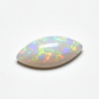 Created Opal 1PC Small 5x10 MM Marquise  Cabochon White Polished semi Precious Loose Gemstones