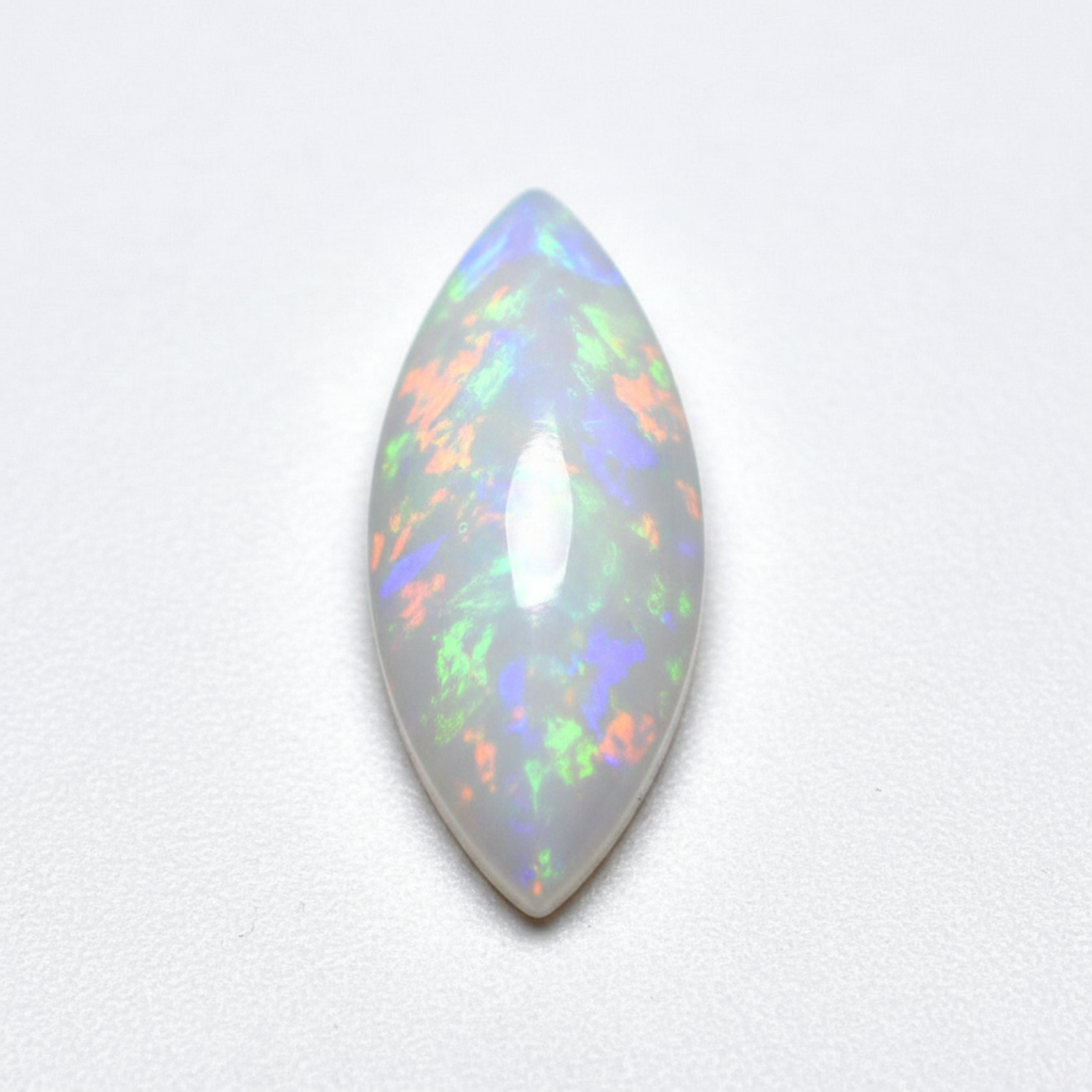 Created Opal 1PC Small 6x12 MM Marquise  Cabochon White Splendid semi Precious Semi Precious Gemstone Immagine secondaria del prodotto