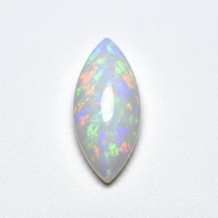 Created Opal 1PC Small 6x12 MM Marquise  Cabochon White Splendid semi Precious Semi Precious Gemstone