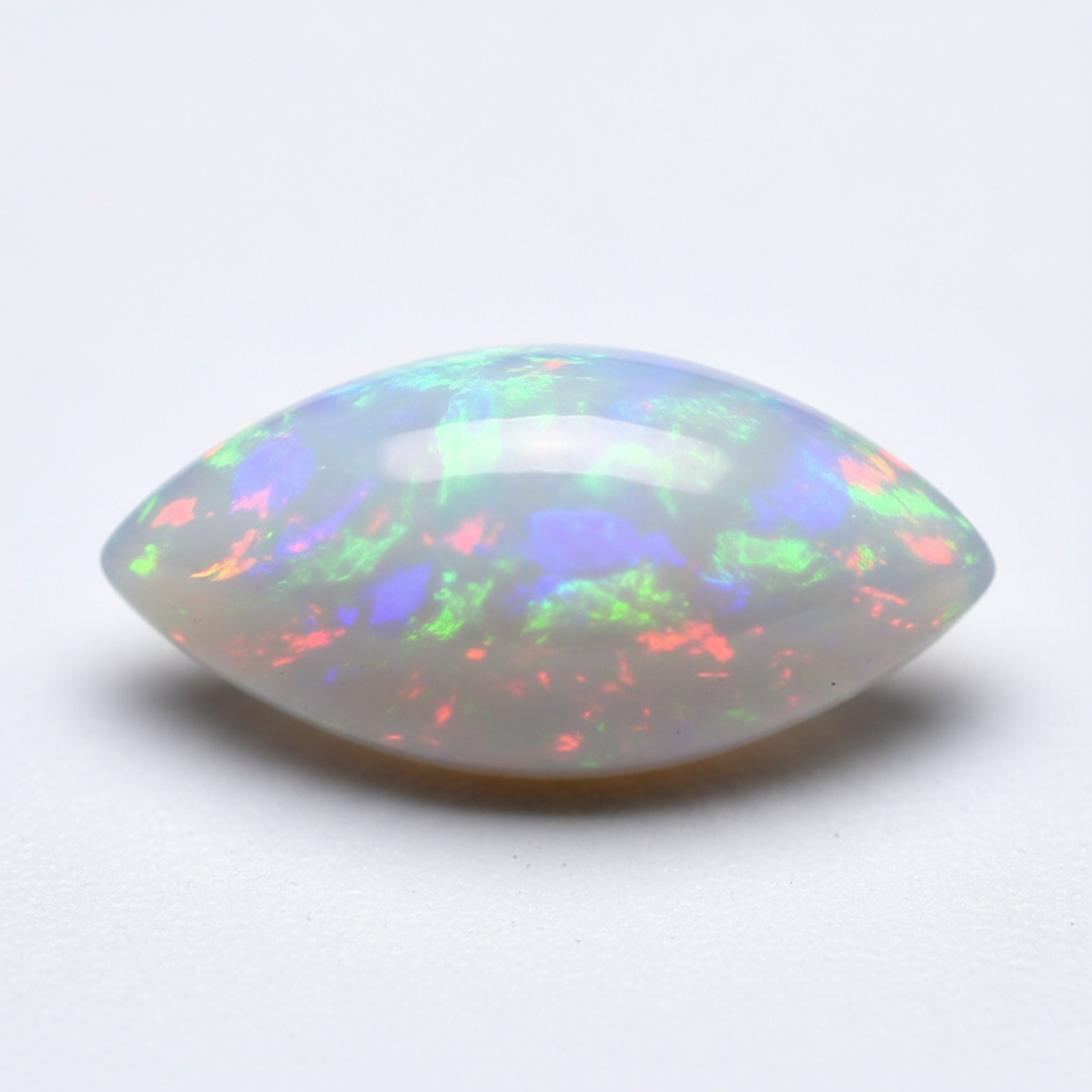 Created Opal 1PC Medium 7x14 MM Marquise  Cabochon White Luster semi Precious Precious Gemstone Image secondaire du produit