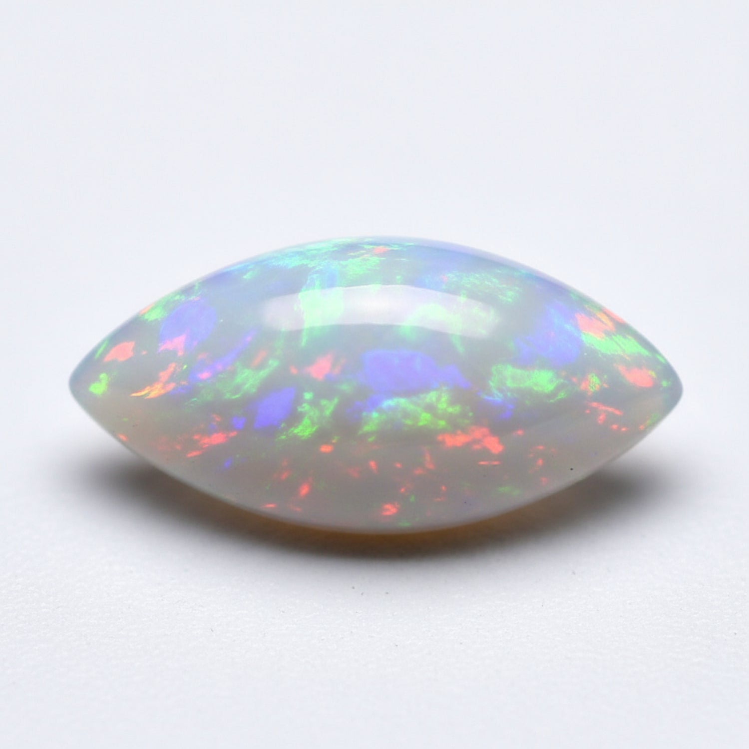 Created Opal 1PC Medium 7x14 MM Marquise  Cabochon White Luster semi Precious Precious Gemstone