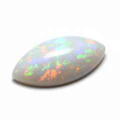 Created Opal 1PC Large 8x16 MM Marquise  Cabochon White Lustrous semi Precious Gems