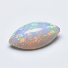 Created Opal 1PC Large 8x16 MM Marquise  Cabochon White Lustrous semi Precious Gems