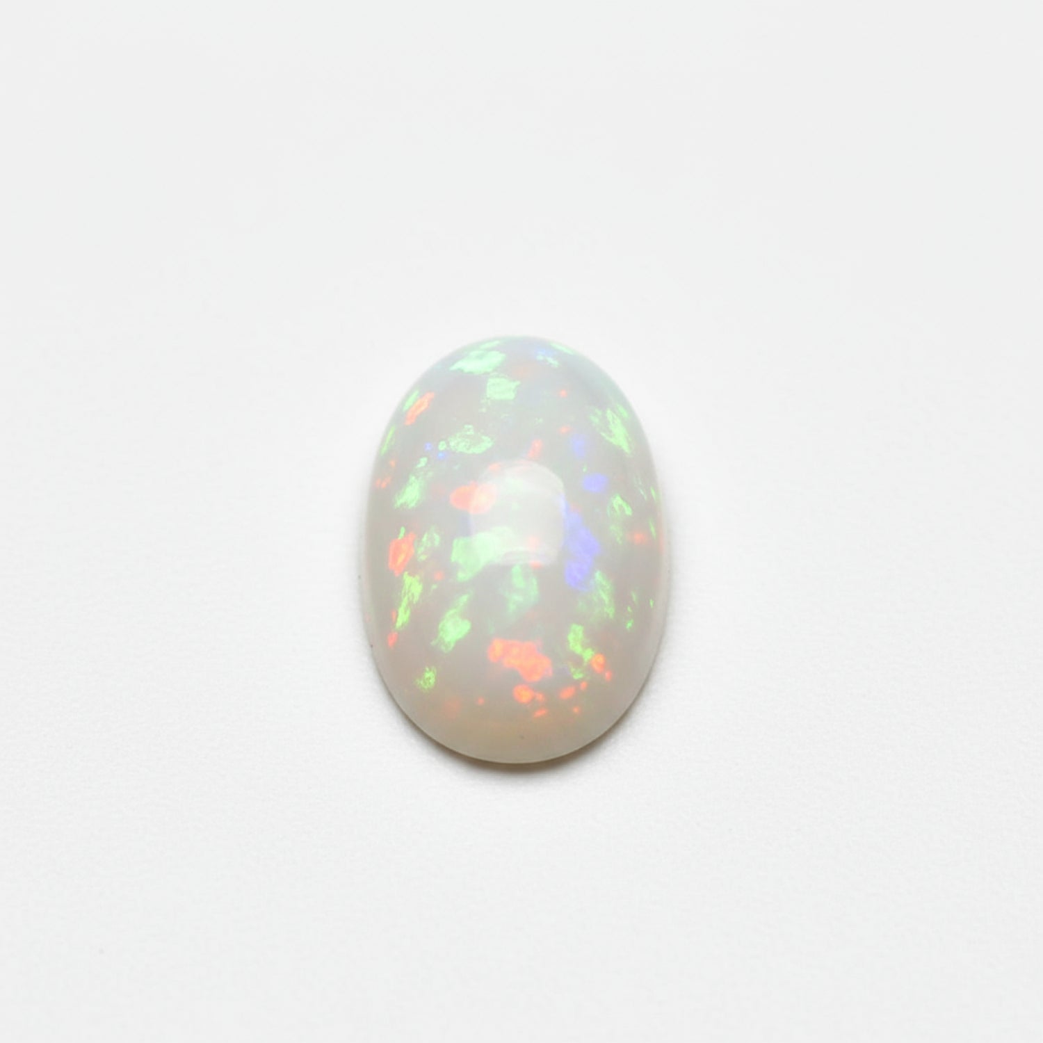 Created Opal 10PC Tiny 3x5 MM Oval Cabochon White Fine semi Precious Loose Gemstone
