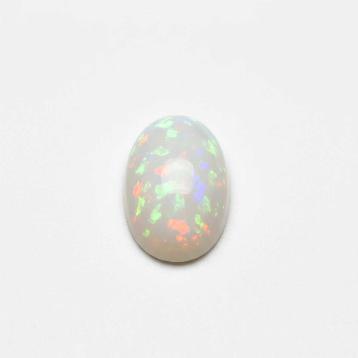 Created Opal 10PC Tiny 3x5 MM Oval Cabochon White Fine semi Precious Loose Gemstone