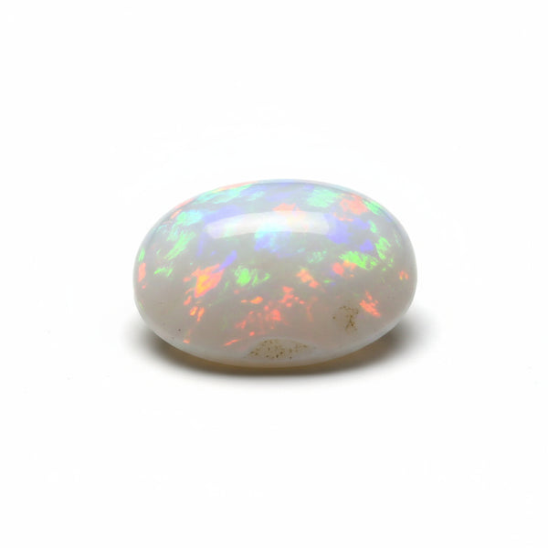 Created Opal 10PC Tiny 3x5 MM Oval Cabochon White Fine semi Precious Loose Gemstone