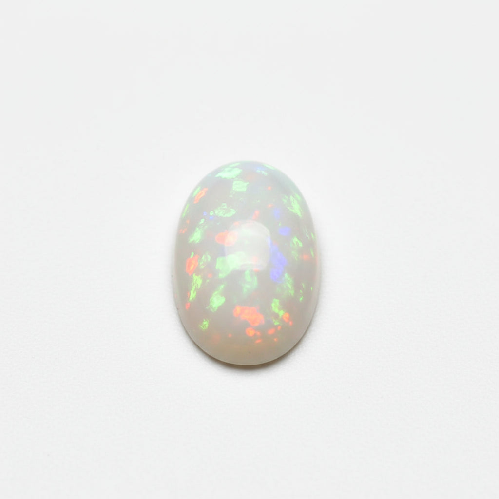 Created Opal 10PC Tiny 4x6 MM Oval Cabochon White High-Quality semi Precious Loose Gemstones