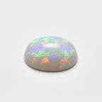 Created Opal 1PC Small 6x8 MM Oval Cabochon White Genuine semi Precious Precious Gemstone