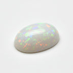 Created Opal 1PC Small 6x9 MM Oval Cabochon White Superior semi Precious Gems
