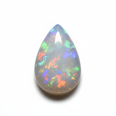 Created Opal 10PC Tiny 3x5 MM Pear Cabochon White Pure semi Precious Loose Gems