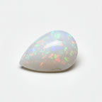 Created Opal 1PC Tiny 5x7 MM Pear Cabochon White Brilliant semi Precious Loose Gemstones