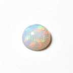 Created Opal 10PC Tiny 3x3 MM Round Cabochon White Fine semi Precious Loose Gemstone