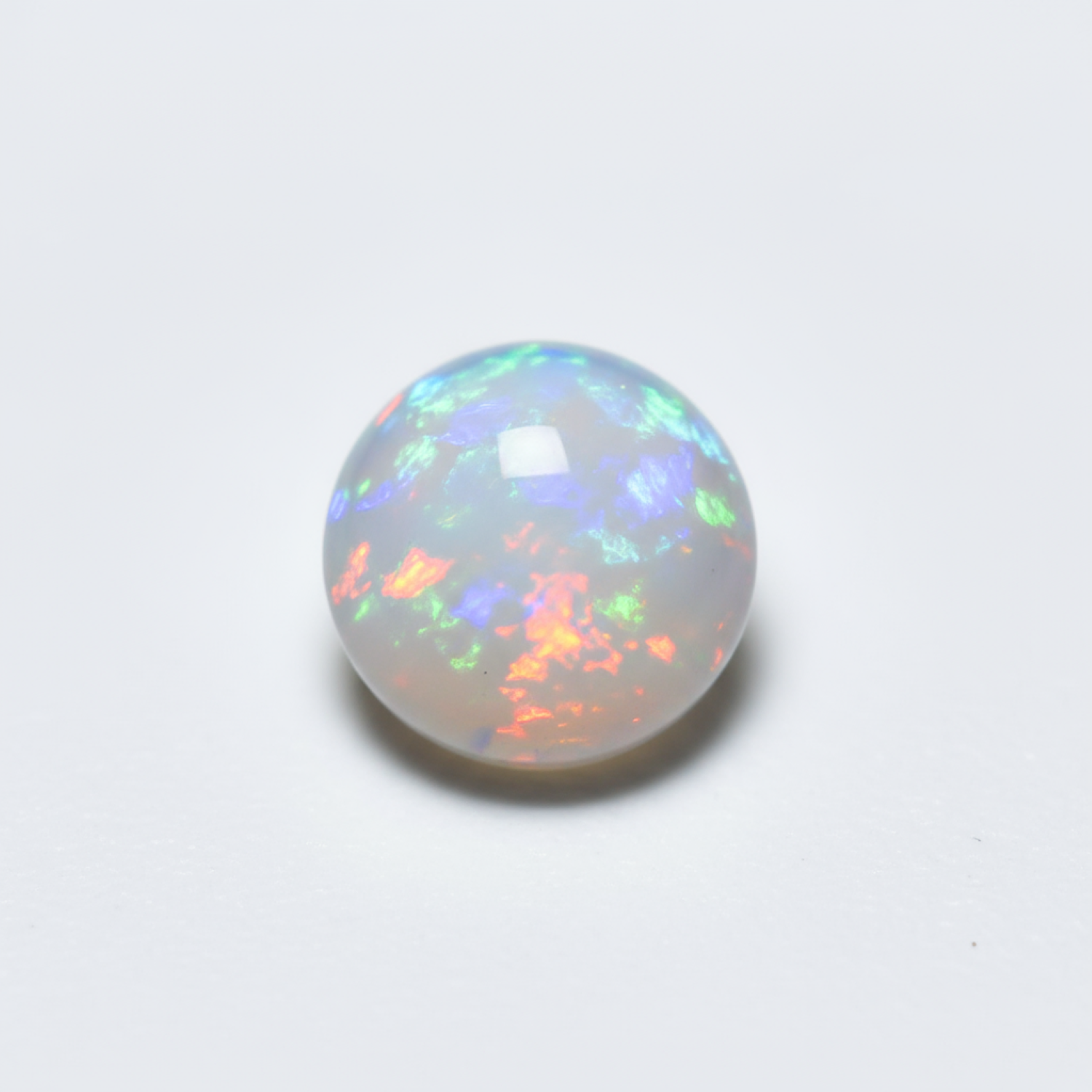 Created Opal 10PC Tiny 4x4 MM Round Cabochon White High-Quality semi Precious Loose Gemstones Главное изображение товара