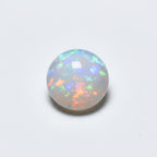 Created Opal 10PC Tiny 4x4 MM Round Cabochon White High-Quality semi Precious Loose Gemstones