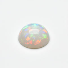 Created Opal 10PC Tiny 4x4 MM Round Cabochon White High-Quality semi Precious Loose Gemstones