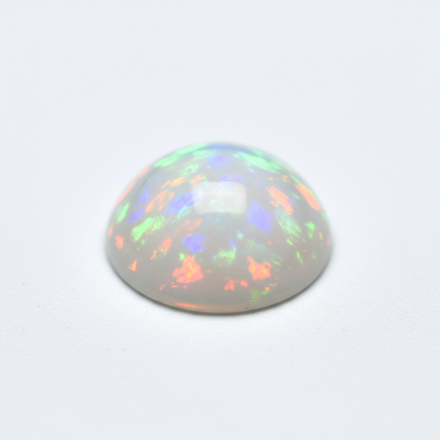 Created Opal 10PC Tiny 5x5 MM Round Cabochon White Natural semi Precious Semi Precious Gemstone Второстепенное изображение товара