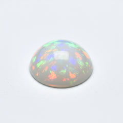 Created Opal 10PC Tiny 5x5 MM Round Cabochon White Natural semi Precious Semi Precious Gemstone
