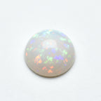 Created Opal 1PC Tiny 6x6 MM Round Cabochon White Genuine semi Precious Precious Gemstone