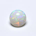 Created Opal 1PC Small 7x7 MM Round Cabochon White Superior semi Precious Gems