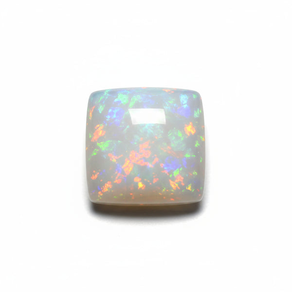 Created Opal 10PC Tiny 3x3 MM Square Cabochon White Luster semi Precious Loose Gems