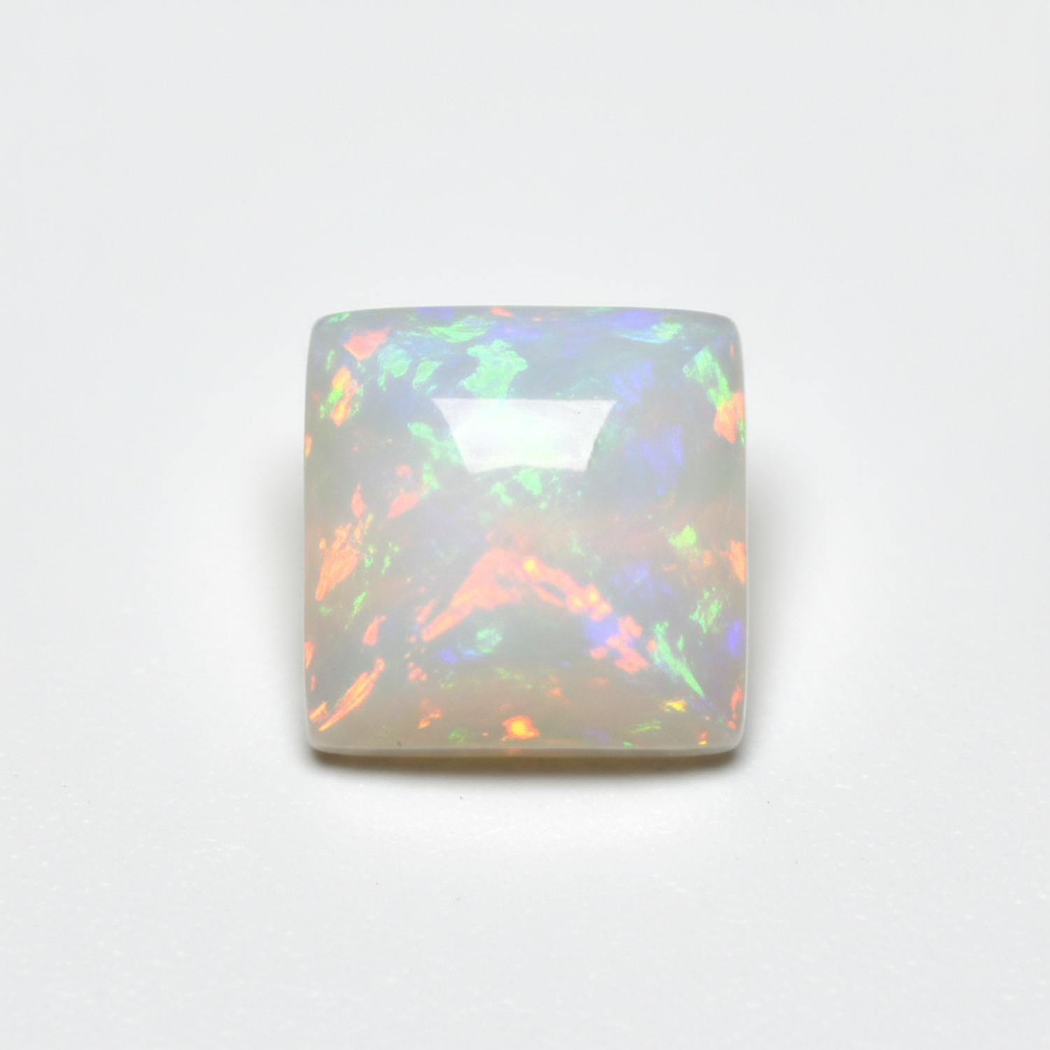 Created Opal 10PC Tiny 5x5 MM Square Cabochon White Shine semi Precious Loose Gemstones Главное изображение товара