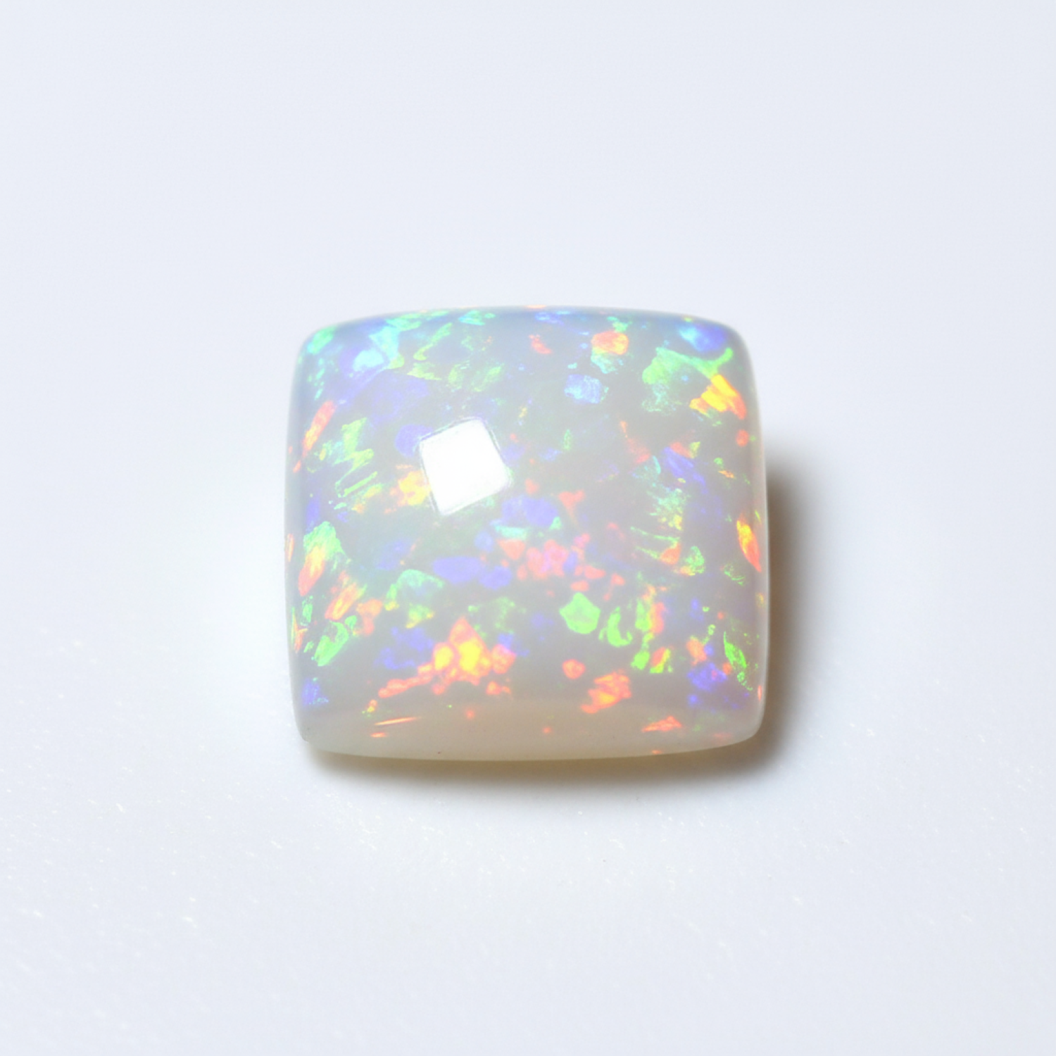 Created Opal 10PC Tiny 5x5 MM Square Cabochon White Shine semi Precious Loose Gemstones Второстепенное изображение товара