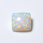 Created Opal 10PC Tiny 5x5 MM Square Cabochon White Shine semi Precious Loose Gemstones