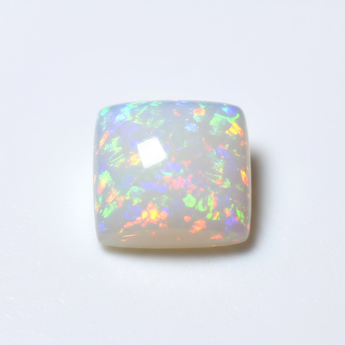 Created Opal 1PC Medium 9x9 MM Square Cabochon White Genuine semi Precious Loose Gems