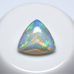 Created Opal 1PC Large 11x11 MM Triangle Cabochon White Fine semi Precious Gems