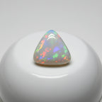 Created Opal 10PC Tiny 3x3 MM Triangle Cabochon White Fiery semi Precious Semi Precious Gemstone